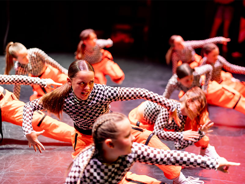 Hip hop group pointing